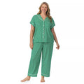 Draper James 2 pc Printed Cozy Short Sleeve Notch Collar Top & Pajama Pants Set - Size: Large