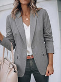 Cicy Bell Women's Casual Blazer - Dark Grey - Medium