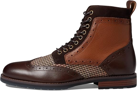 Stacy Adams Men's Oswyn Wingtip Lace Up Boot - Brown Multi - Size 8.5 M