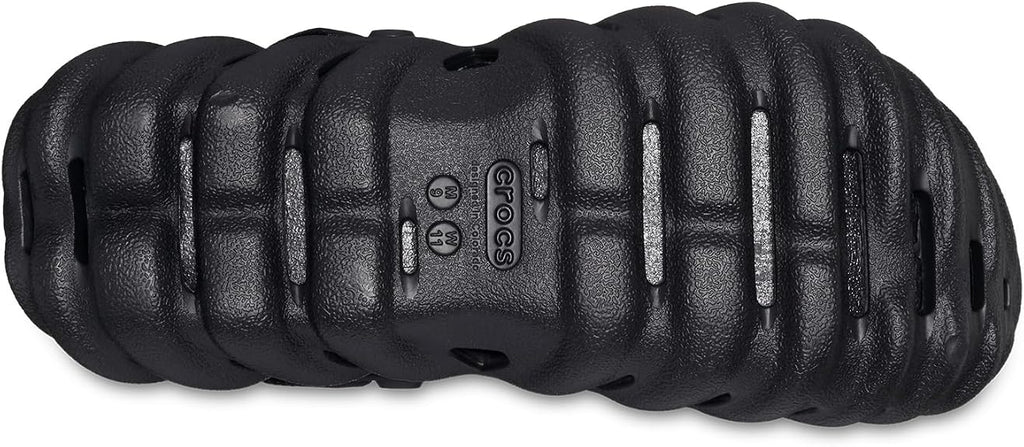 Crocs Unisex-Adult Echo Clog, Black, 8 Women/6 Men