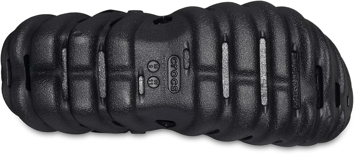 Crocs Unisex-Adult Echo Clog, Black, 8 Women/6 Men