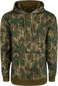Drake Waterfowl Men's Ol' Tom Back Eddy Embossed Camo Water-Resistant Weatherproof Midweight Hunting Hoodie, (Size: X-Large) Mossy Oak Greenleaf