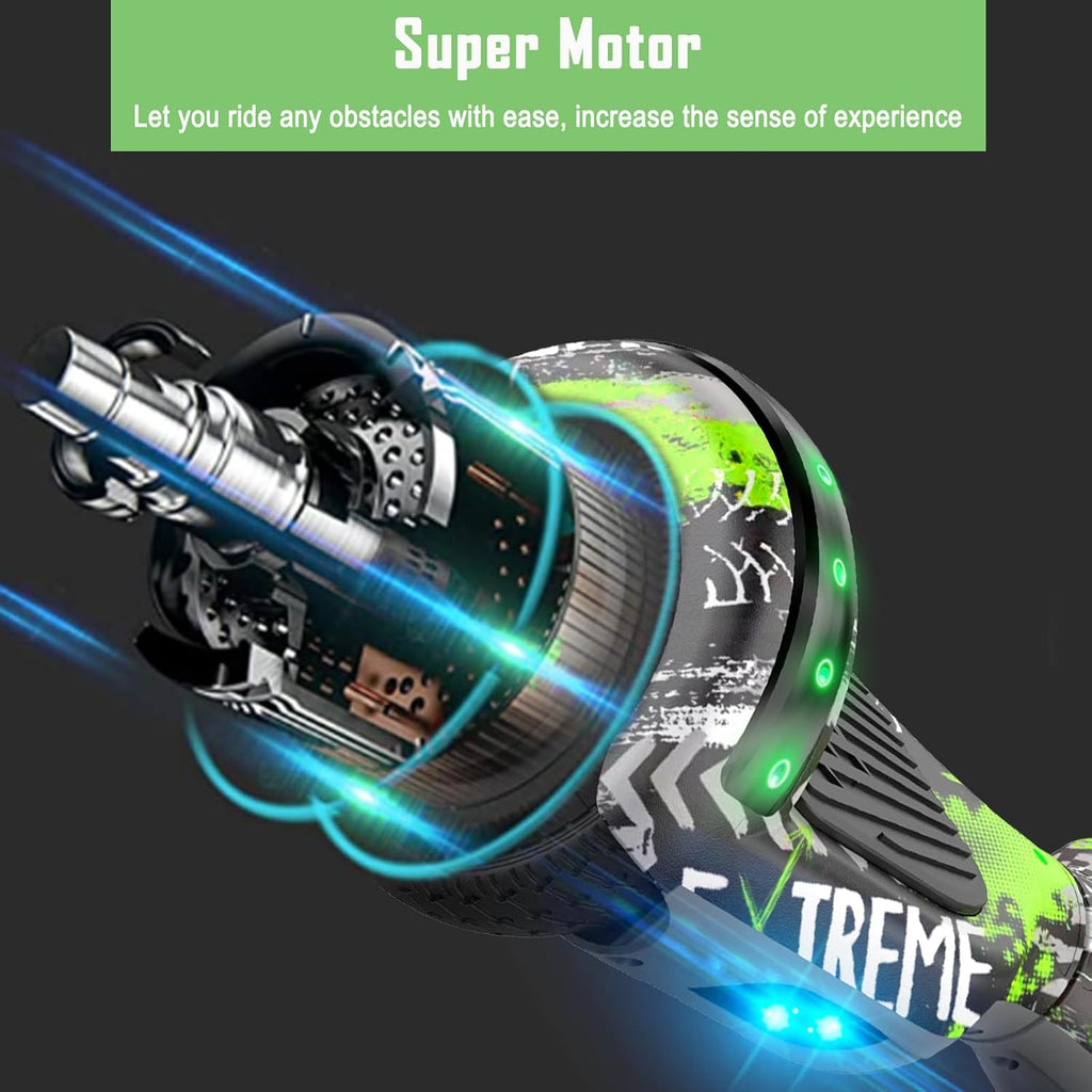 UNI SUN Hoverboard, with Seat Attachment 6.5" All Terrain Scooter 7.5 MPH