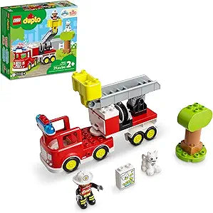 LEGO DUPLO Town Fire Truck 10969 Building Toy Set for Toddlers, Preschool Boys and Girls Ages 2-5 (21 Pieces)(New Open Box)