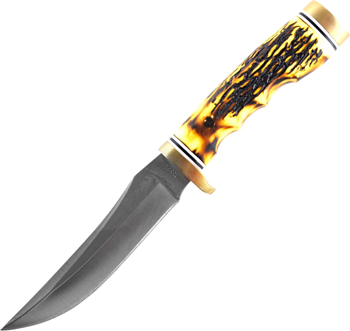 Uncle Henry 153UH Golden Spike Fixed Blade Knife with 5in High Carbon S.S. Blade, Staglon