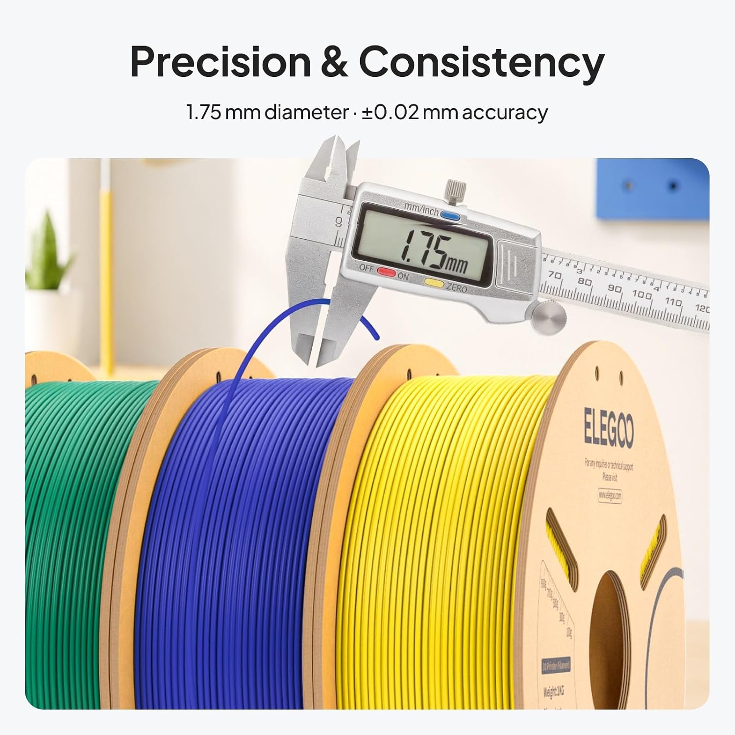 ELEGOO PLA 3D Printer Filament (Dark Blue) 1.75mm 1KG