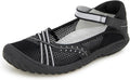 JBU by Jambu Women's Maya Water Ready Flat - Black/Off-White - 8M
