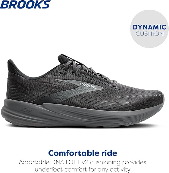 BROOKS Men's Revel 8 Running & Walking Shoe - 8W in Primer Grey/Blackened Pearl