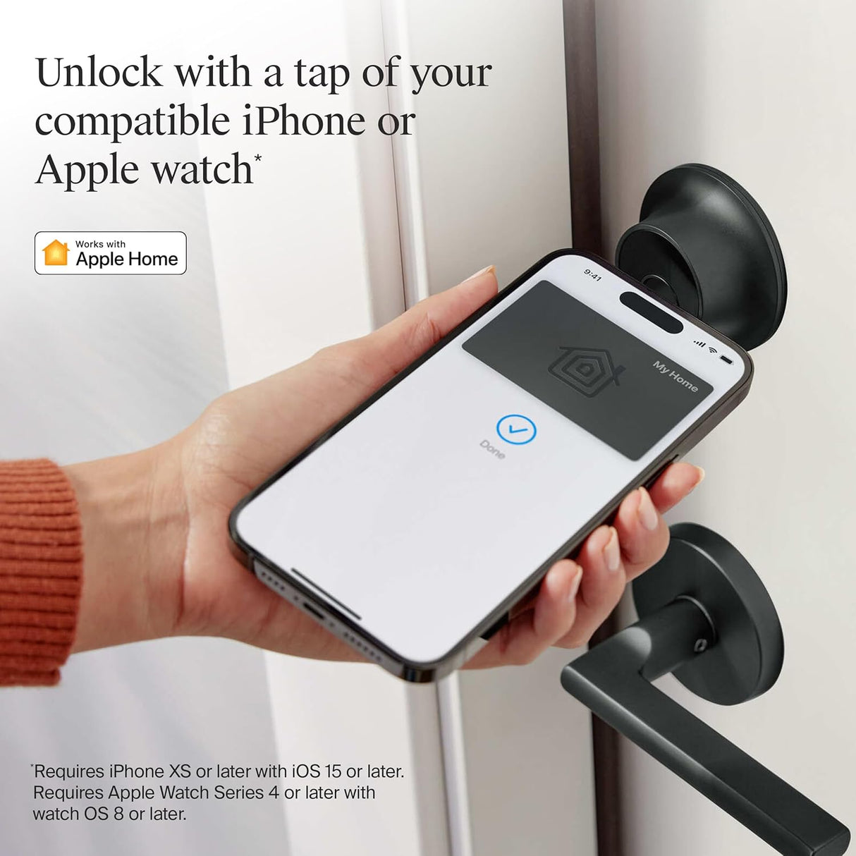 Level Lock+ Smart Lock Plus Apple Home Keys - Smart Deadbolt for Keyless Entry - Includes Key Cards (Matte Black) (OPEN BOX)