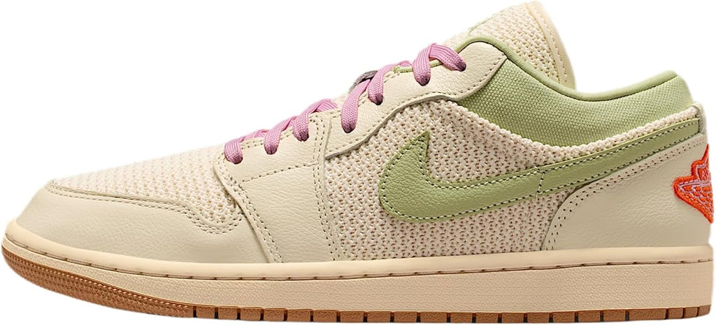 Air Jordan 1 Low SE Women's Shoes (Sail/Olive Aura/Pearl White/Iced Carmine) Size 9