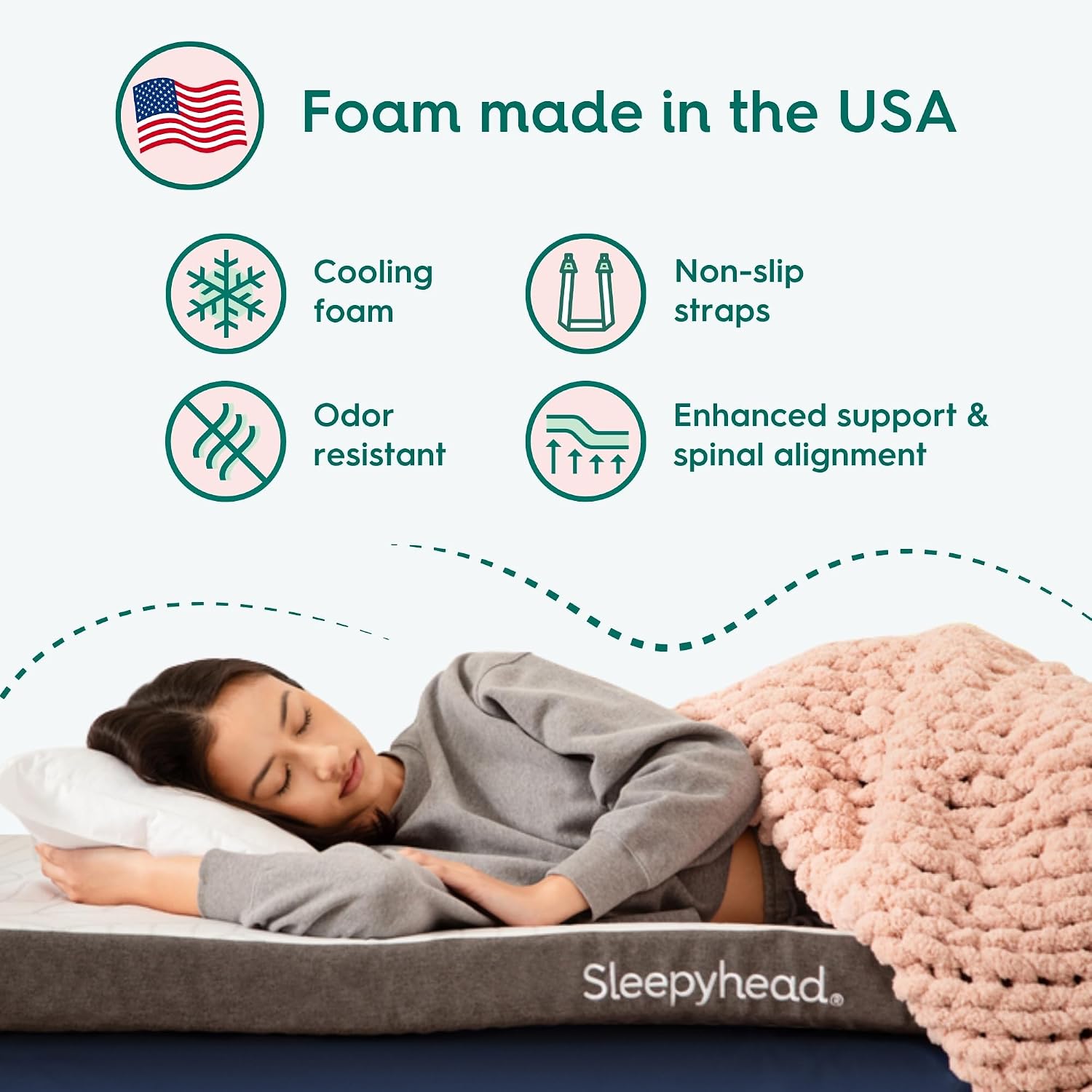 Sleepyhead Twin XL 3 Inch Mattress Topper Super, Thick Cooling Gel & Copper-Infused Memory Foam