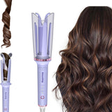 KmaxShip 1 Inch Anti-Scald Rotating Hair Curler-purple