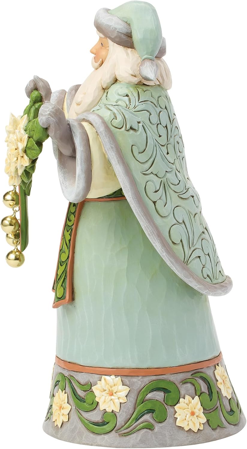 Jim Shore-Opal & Moss Santa White