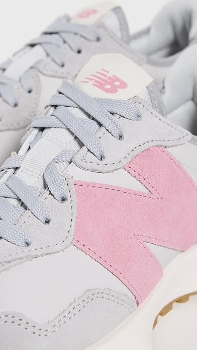 New Balance Women's 327 Sneaker - Raincloud / Pink Taffy - Size: 7B