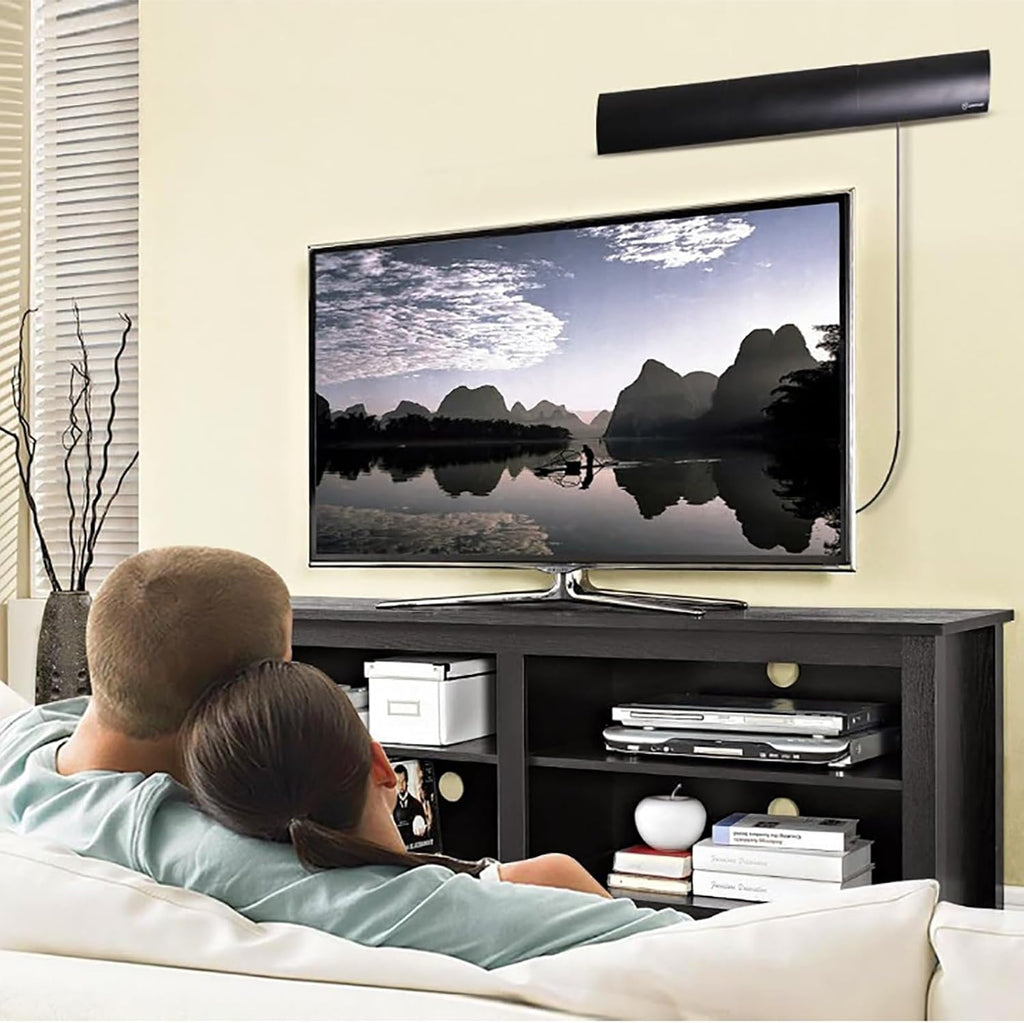ANTOP AT-500SBS Black HD Smart BAR Amplified Indoor HDTV＆FM Antenna with 80-Mile Range