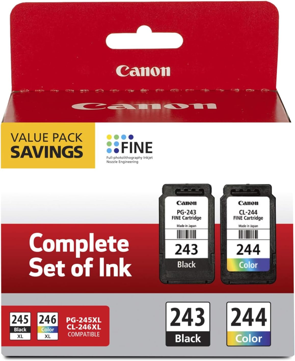 Canon 243 Black and 244 Color 2-Pack (new open box)