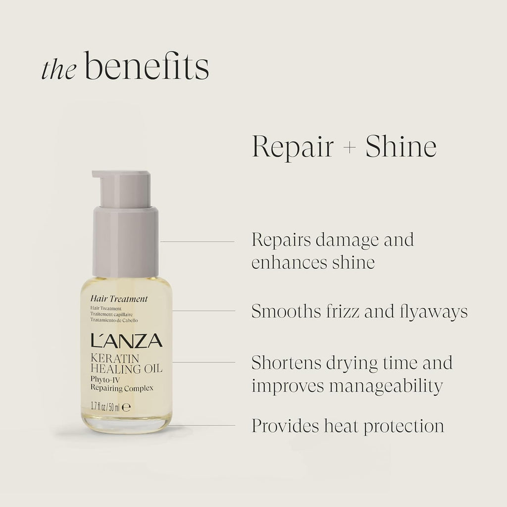 L'ANZA Keratin Healing Oil - Dry Hair Treatment - 1.7 Fl Oz.