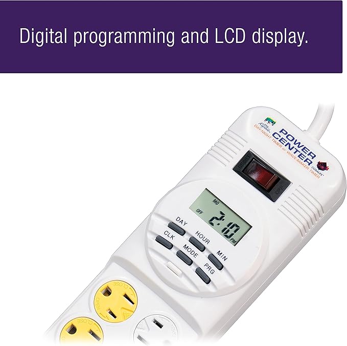 Coralife Aquarium Fish Tank 8-Outlet 24/7 Digital Power Center Timer