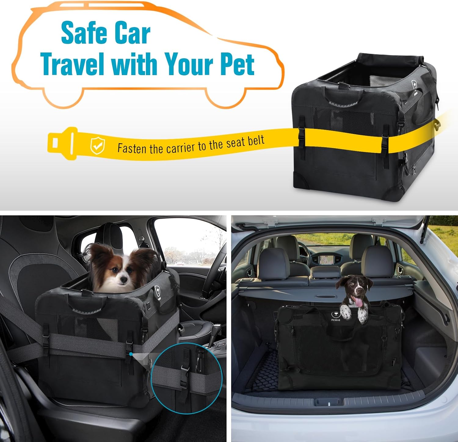 Pegic Soft Sided Collapsible Pet Carrier for Outdoor and Indoor Uses Keevado Store