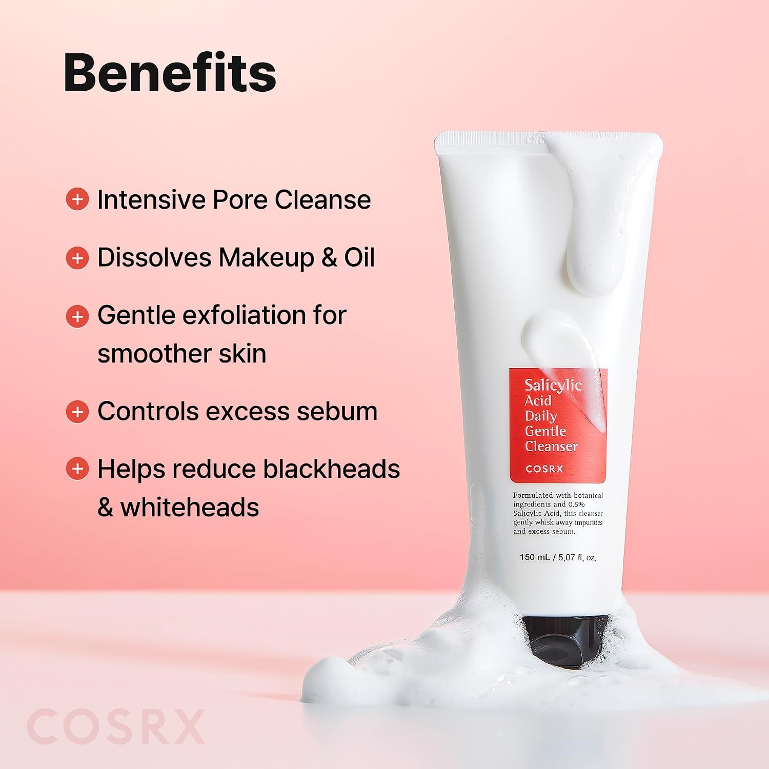 COSRX Salicylic Acid Daily Gentle Cleanser - 5.07 Fl oz.