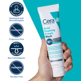 CeraVe Acne Foaming Cream Wash 10% Benzoyl Peroxide Treatment 5 Oz
