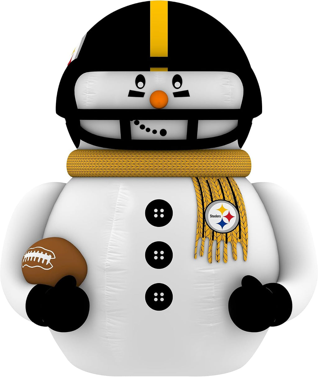 Pittsburgh Steelers Inflatable Snowman Player – 7 Ft Tall Yard Decoration w/LED Lights