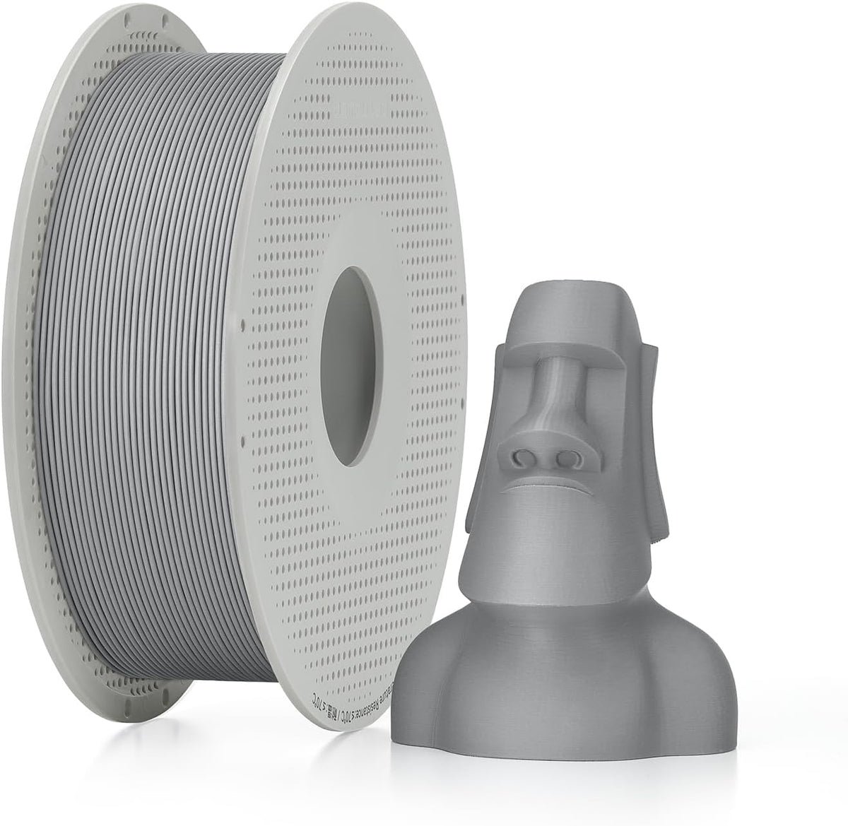 Bambu Lab PLA Matte 3D Printer Filament 1.75mm RFID 1kg with Spool, Ash Grey