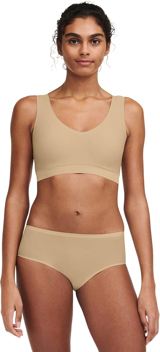 Chantelle Women's Softstretch Padded V-Neck Bralette (C16A10-OWU) - Ultra Nude - Size M/L