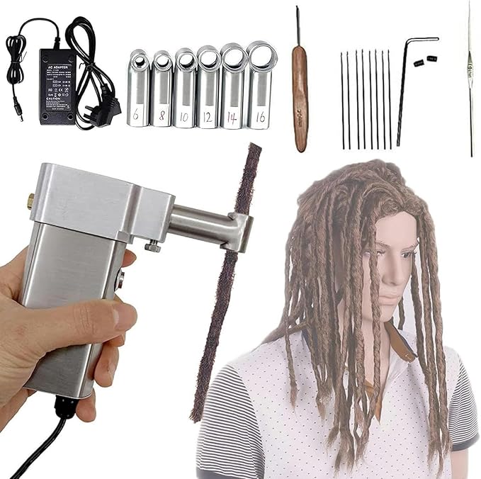 Dreadlocks Machine Make Automatic Chemical FiberDreadlock Machine for Locs Instant Dreadlock Easily Electric Dreadlocks Machine Quick DIY Dreadlock Chemical Fiber Hair Extensions,8mm