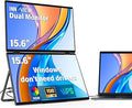 InnoView 2025 15.6" FHD Dual Portable Monitor | All-in-One Foldable & Stackable Design | 315° Screen Adjustment & 180° Stand | USB-C/HDMI Travel Monitor for Laptop, Mac, Windows
