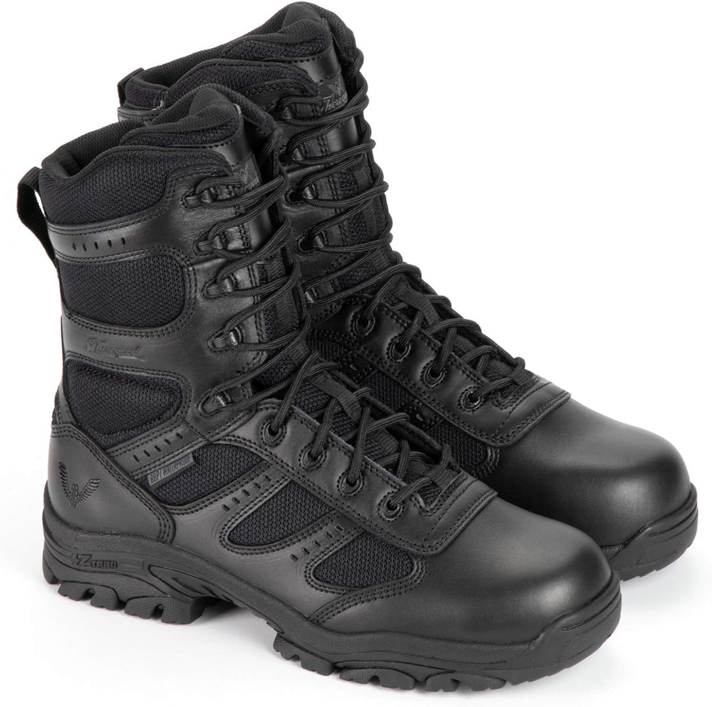 THOROGOOD - Men's 8" Black Deuce Series Waterproof Duty Boots with Composite Safety Toe - US 9.5 M
