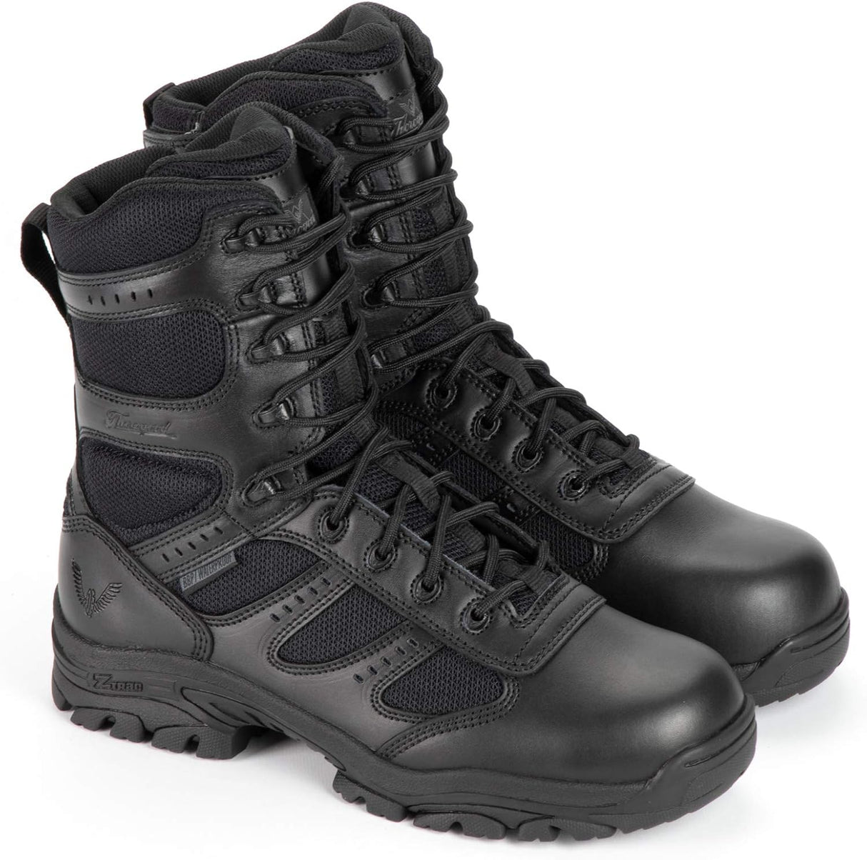 THOROGOOD - Men's 8" Black Deuce Series Waterproof Duty Boots with Composite Safety Toe - US 9.5 M