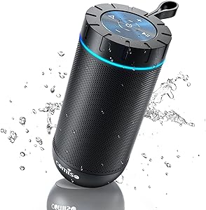 Portable Bluetooth Speaker, IPX5 Waterproof Shower Speaker with 360° HD Surround Sound, Punchy Bass, Wireless TWS Pairing, 24H Playtime, Wireless Speaker for Home/Outdoor/Camping/Beach, Birthday Gift (New Open Box)