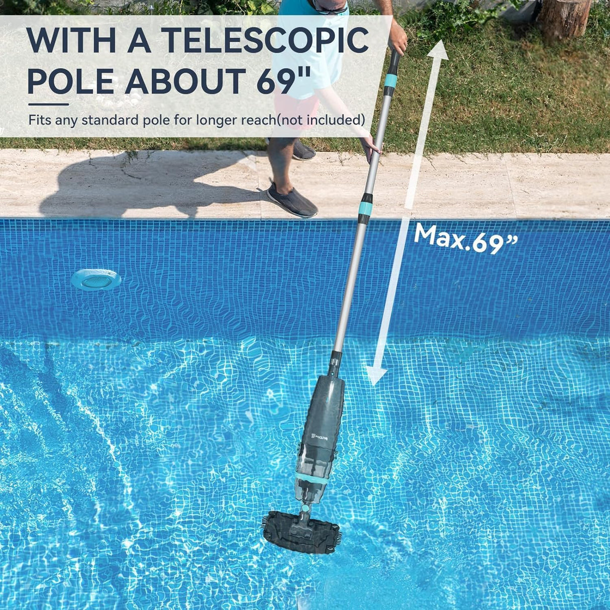 Pool MR Handheld Pool Vacuum SEAHORSE Black (YM-S1-03) (New Open Box)