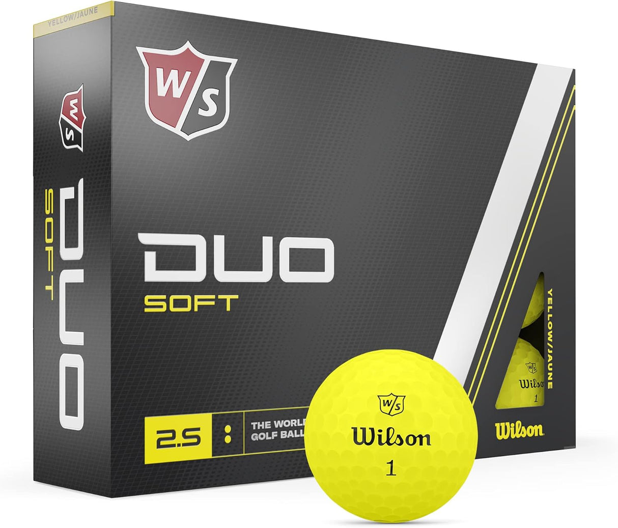 WILSON Staff Duo Soft Golf Balls - 12 Pack, Yellow
