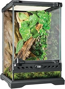 Exo Terra Glass Terrarium Kit, for Reptiles and Amphibians, Mini Tall, 12 x 12 x 18 inches, PT2602A1(NEW)