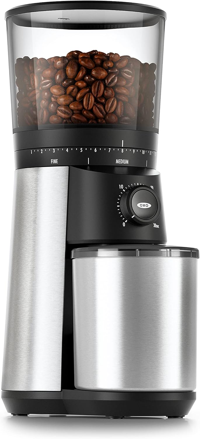 OXO Brew Conical Burr Electric Coffee Bean Grinder - 12 Oz - Silver