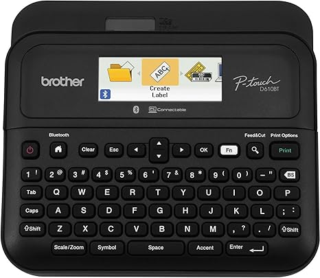 Brother P-Touch PT- D610BT Business Professional Connected Label Maker | Connect and Create via Bluetooth® on TZe Label Tapes up to ~1 inch, White