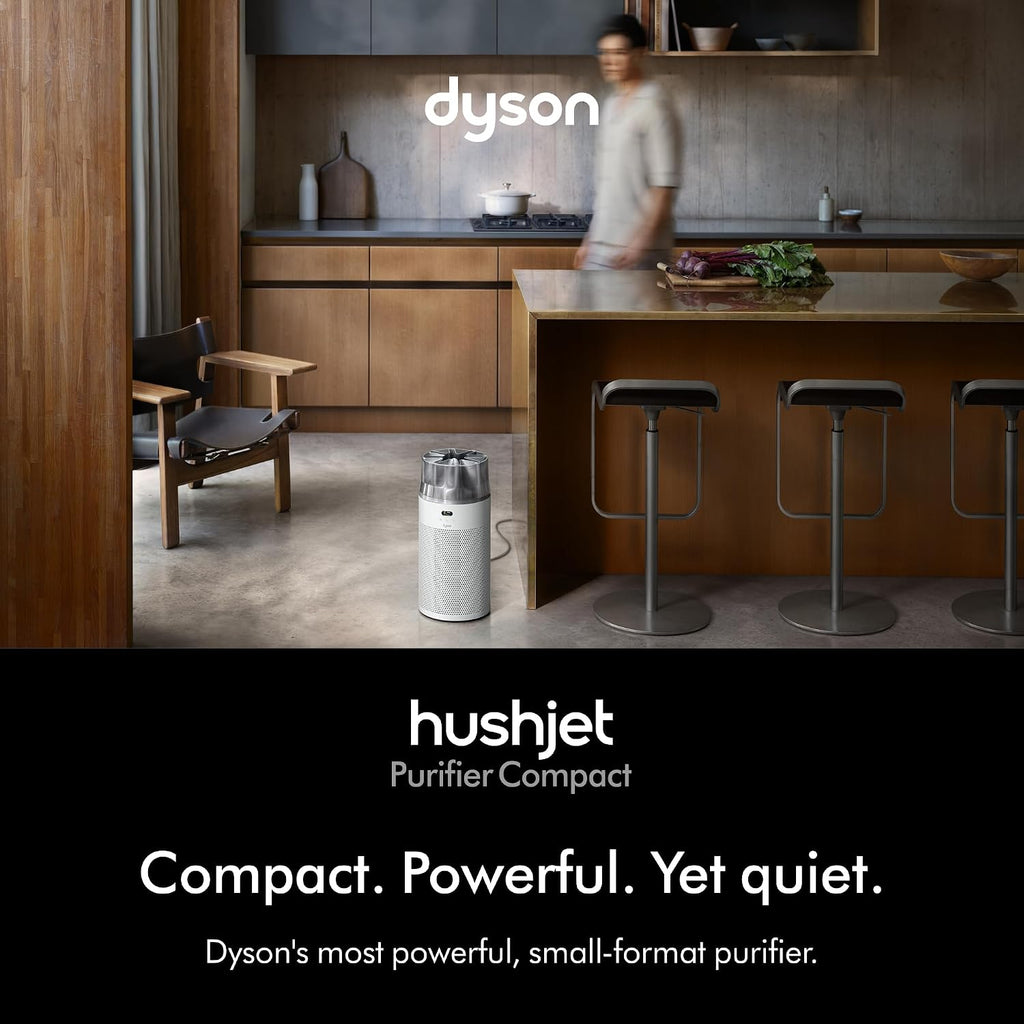 Dyson Hushjet Compact Air Purifier, Powerful, Whisper-quiet (White/Silver)