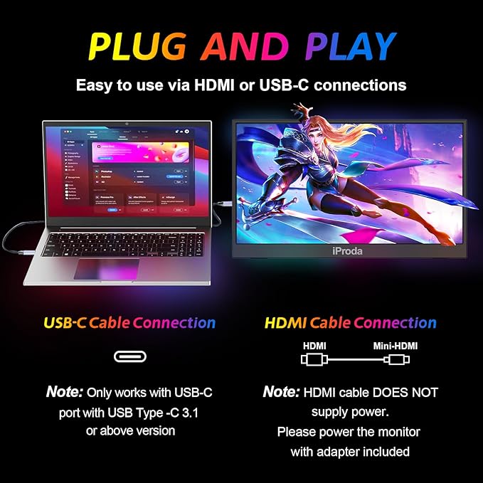 Amazon.co.jp: UPERFECTモバイルモニター タッチパネル 18.5