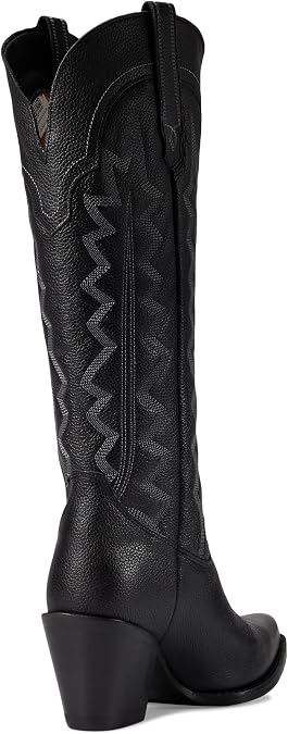 Dingo Womens High Cotton Embroidery Snip Toe Casual Boots Knee High Mid Heel 2-3" (Size: 7.5M)