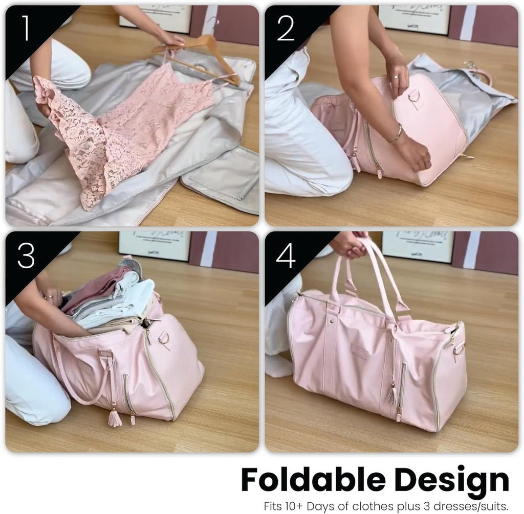 Luhxe Travel Bag 2.0 With Shoe Pouch - Rose