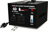 1000 Watt Voltage Converter Transformer - Heavy Duty Step Up/Down AC 110V/120V/220V/240V Power Converter - Circuit Breaker Protection – DC 5V USB Port