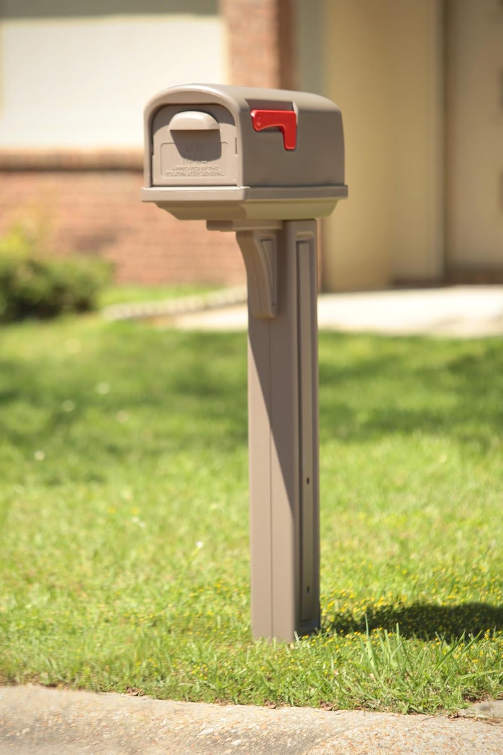 Architectural Mailboxes Classic Plastic, Dual Access, Mailbox and Post Kit, GCL100BAM, Mocha, Medium Capacity