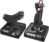 Logitech G X52 Pro USB Flight Control System - HOTAS Joystick and Throttle for Flight Simulators - LCD Display, 3D Twist Rudder, Programmable Commands, USB 2.0 - Compatible with Windows PC