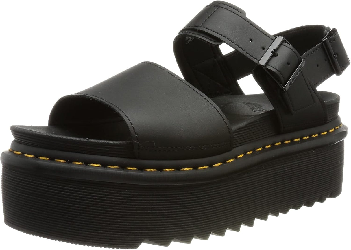 (US 10) Dr.Martens Voss Quad Hydro Leather Black Sandels