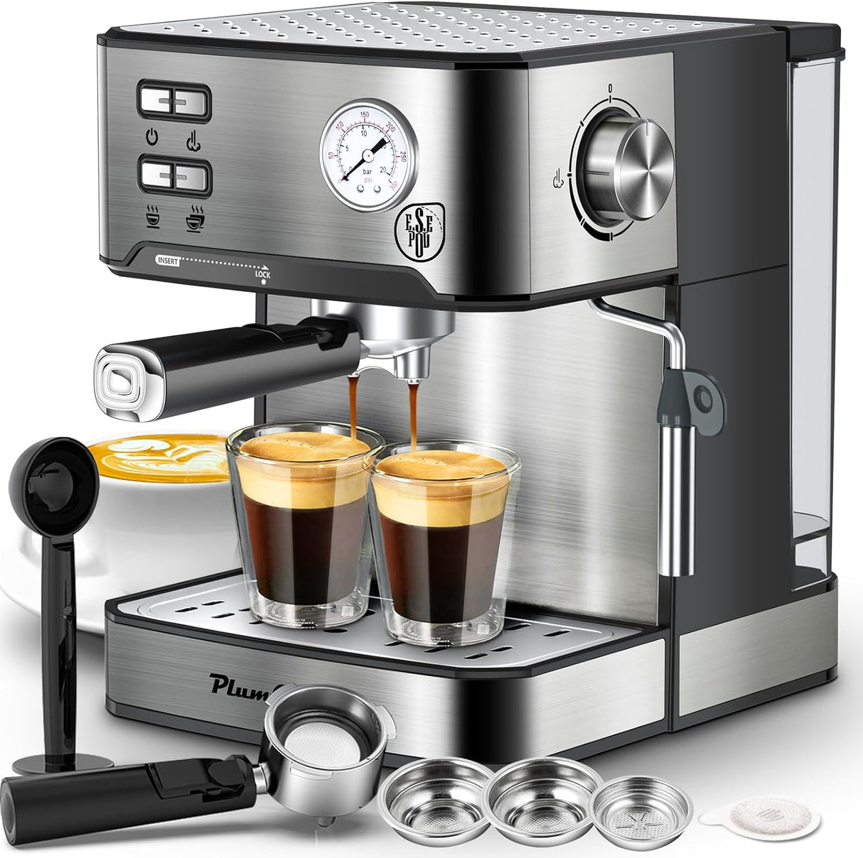 PlumChef Espresso Machine 20 Bar
