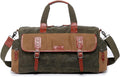 TSD Brand Stone Creek Waxed Canvas Duffel Bag