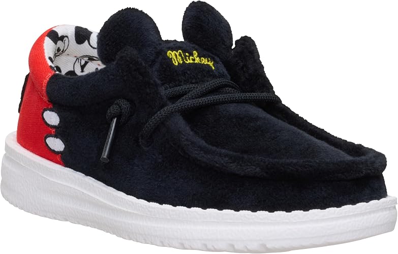 HEYDUDE Unisex Wally Funk Toddler Mickey Mouse - Black/Red - 6C