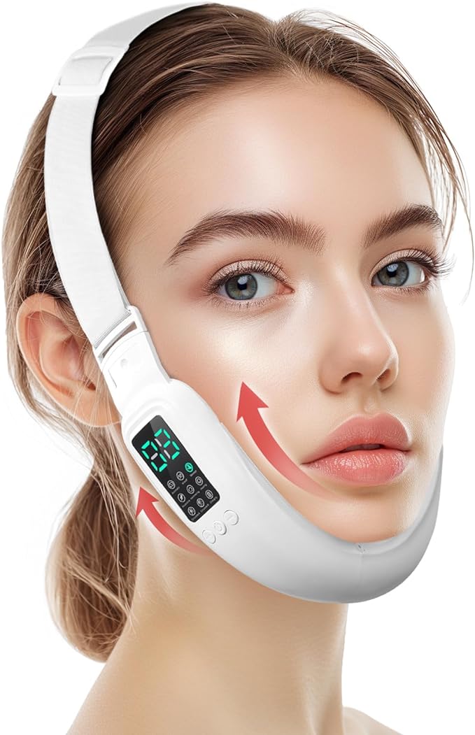 V Face Electric Beauty Strap, Facial Massager, USB Facial Massager, Portable Skin Care Device MODELHY49 OPEN BOX